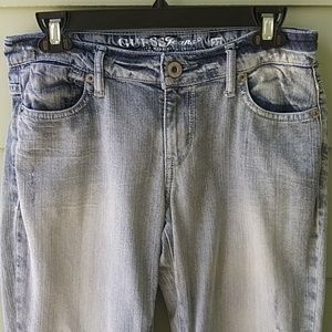 Guess Los Angeles Womens Blue Bell Bottom Jeans SZ 27 Low Rise